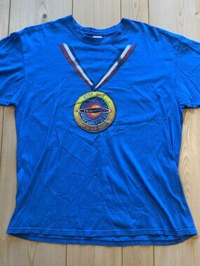 Vintage Religious TeamKID Kids In Discipleship Medal Olympic Bible T-Shirt XL